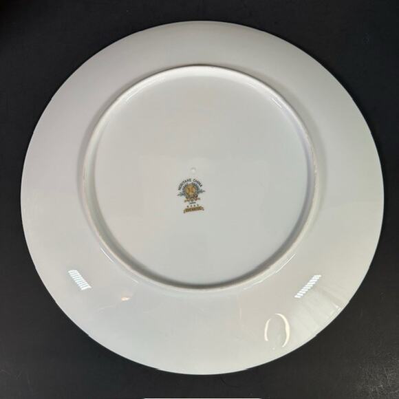 Noritake Edenrose 2 Dinner Plates Gray/Pink/White Roses VTG - Picture 13 of 14